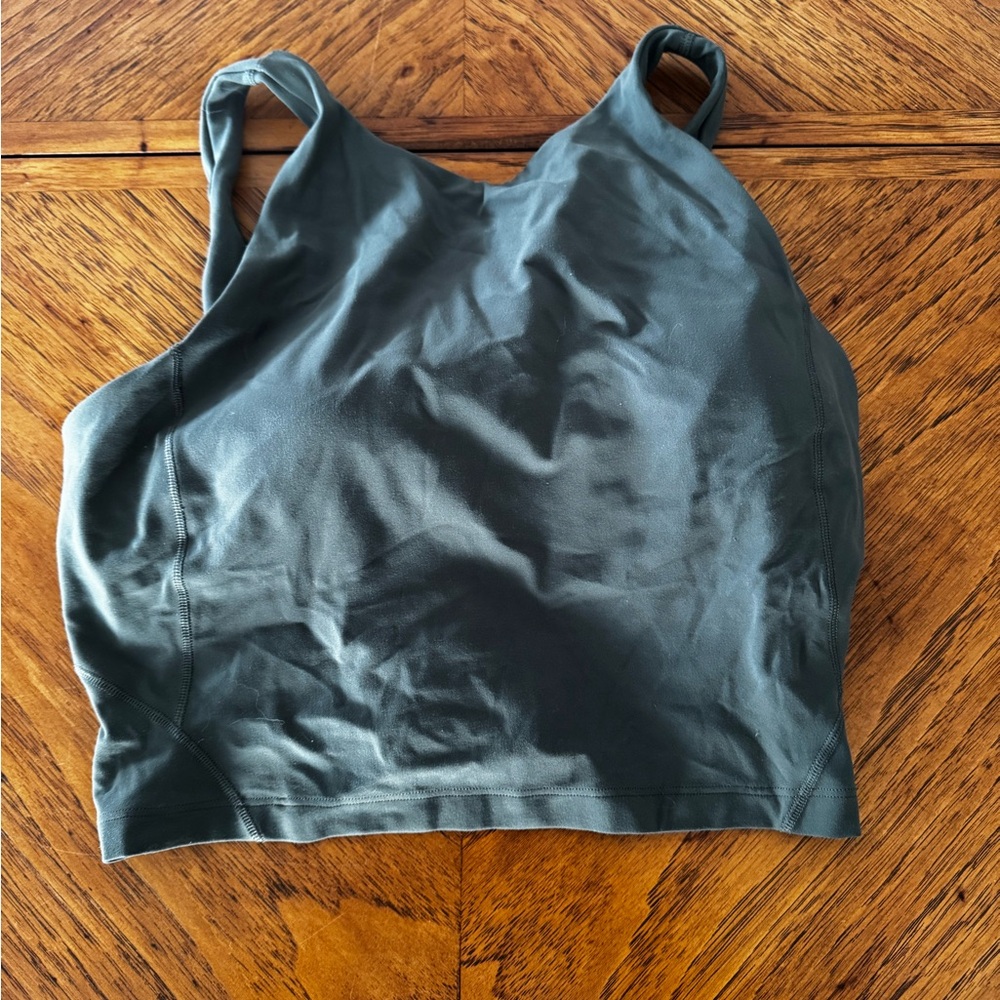 lululemon athletica Olive Scoop Neck Active Top